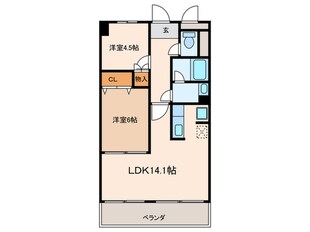 アーデンコート西長堀の物件間取画像